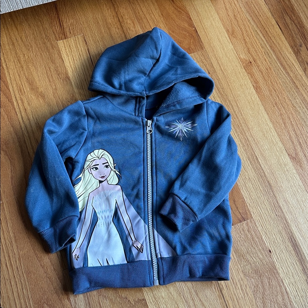 Frozen Blue Hoodie with Elsa Design 2t